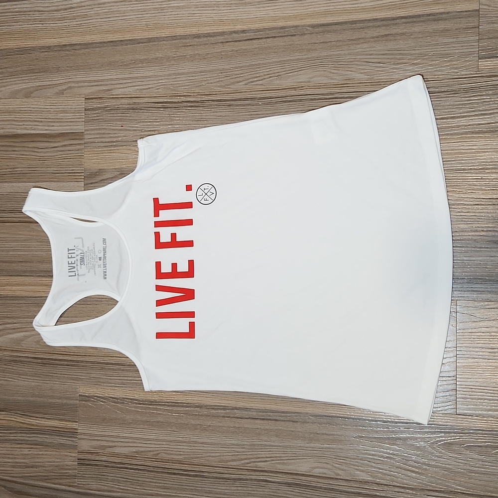 Women's LVFT Routine Racerback Tank Top - White - Picture 2 of 8